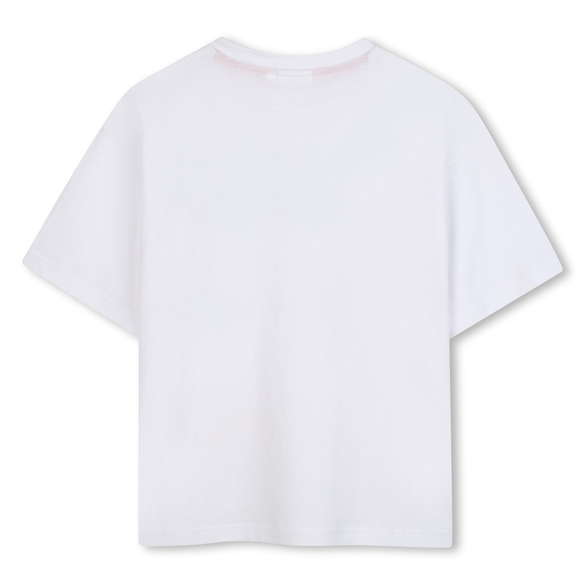 Black Organic Cotton Short Sleeve T-Shirt with Split Logo and All-Over Print Background Hugo