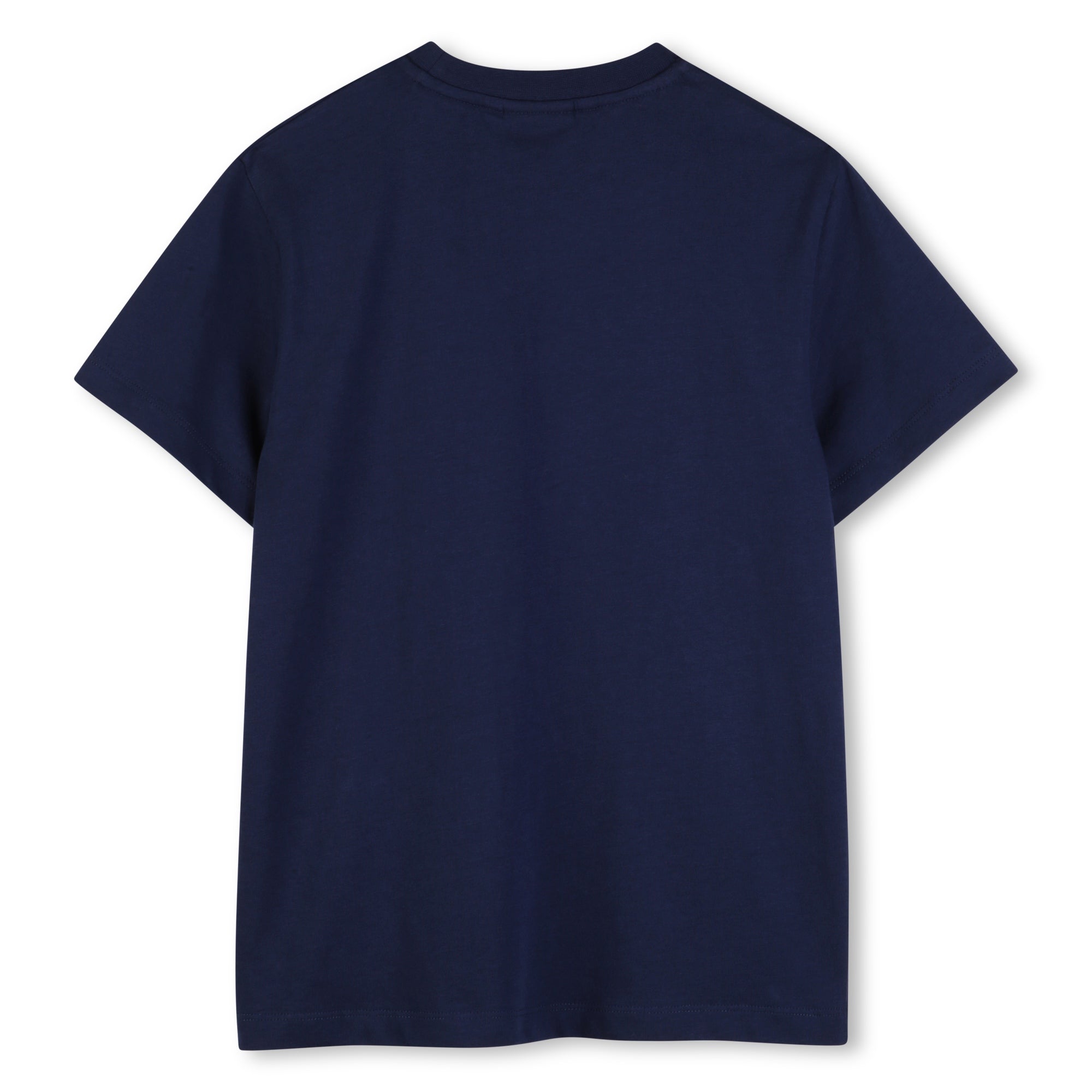 Organic Cotton Jersey T Shirt With Front Logo Print, Navy Hugo