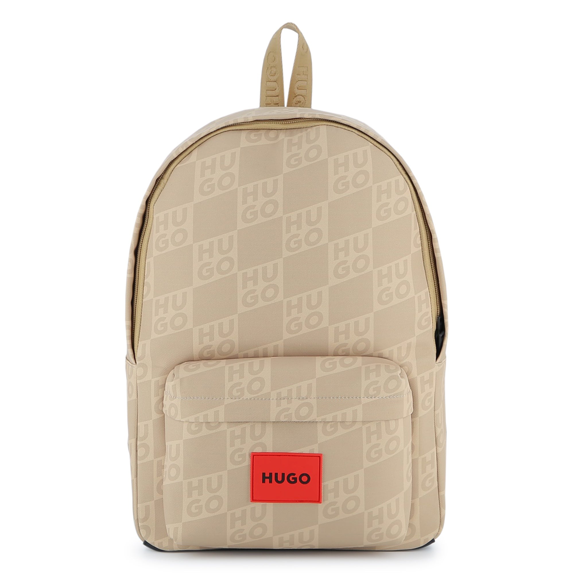 Beige Monogram Backpack Hugo
