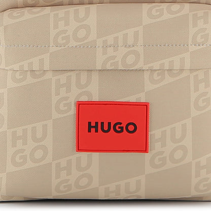 Beige Monogram Backpack Hugo