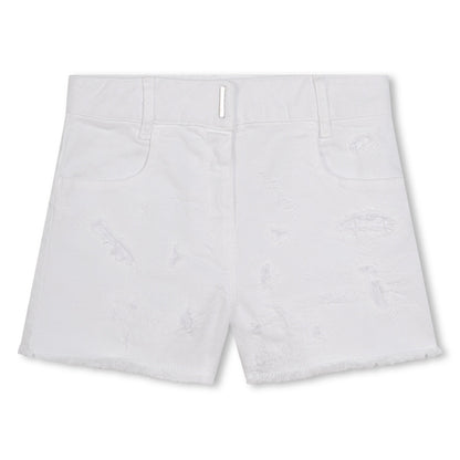 Raw Edge Distressed Shorts Givenchy