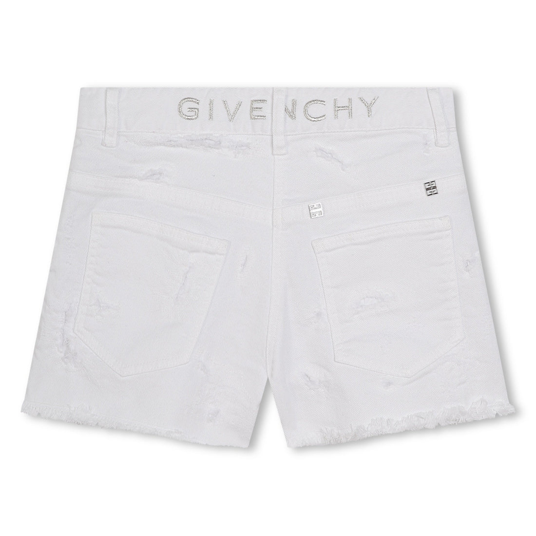 Raw Edge Distressed Shorts Givenchy