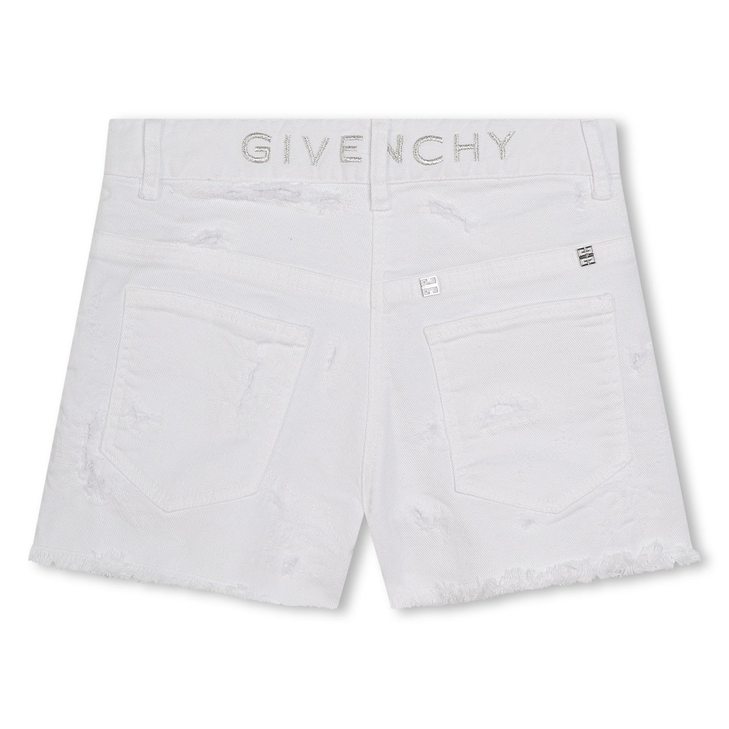 Raw Edge Distressed Shorts Givenchy