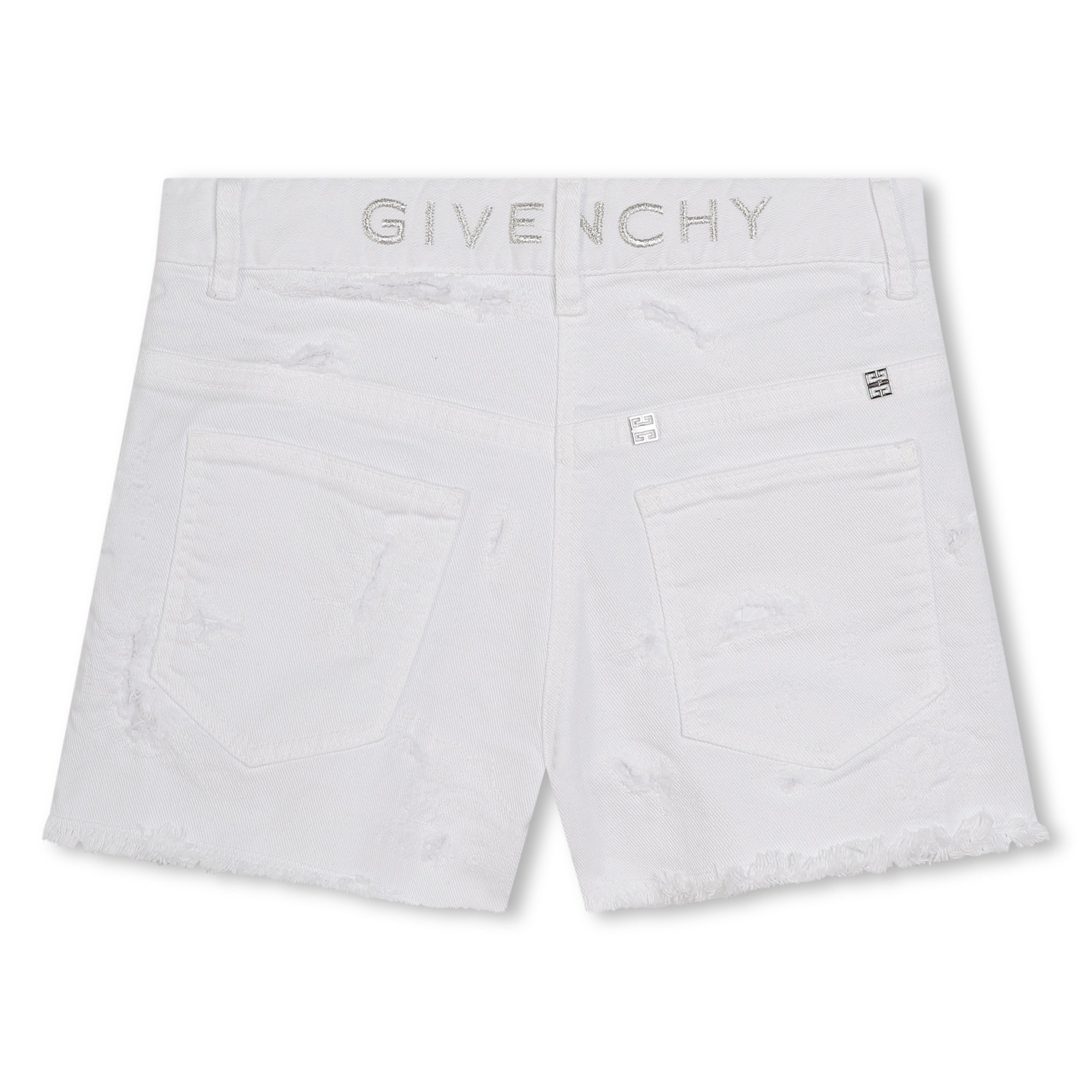 Raw Edge Distressed Shorts Givenchy