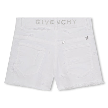 Raw Edge Distressed Shorts Givenchy