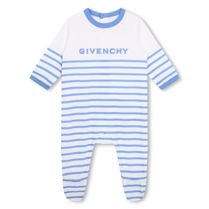 Striped PJs, Bib, and Hat Set Givenchy