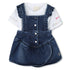 Denim Pinafore Dress & T-Shirt Set Givenchy