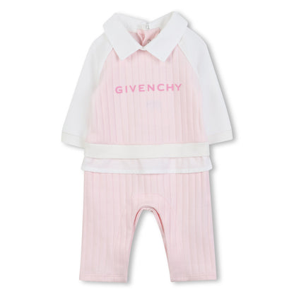 Jersey All-In-One with Poplin Collar and Givenchy Print in Pink And Blue Givenchy