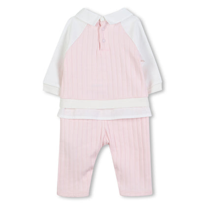 Jersey All-In-One with Poplin Collar and Givenchy Print in Pink And Blue Givenchy