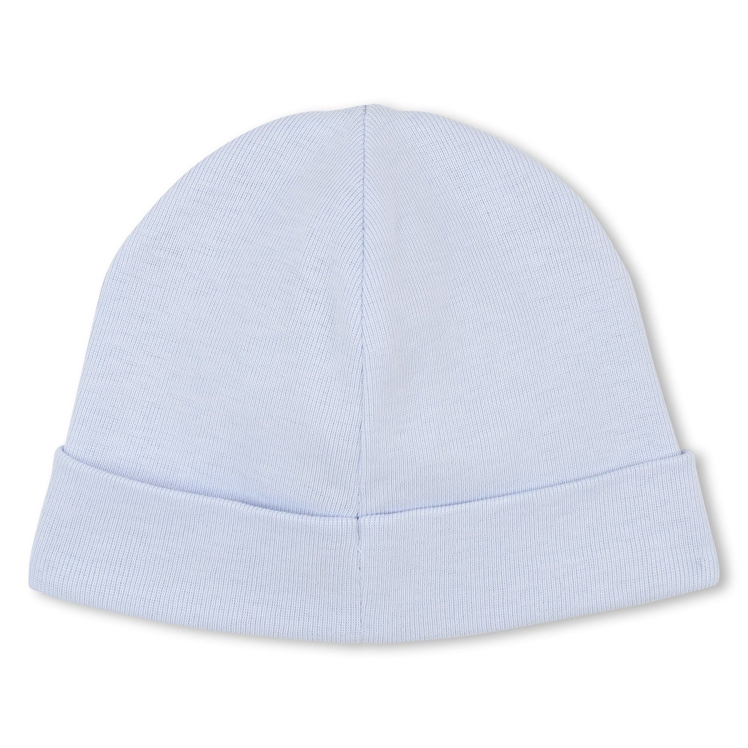 Marshmallow and Pale Blue Cotton Pyjama, Bib and Hat Set with Givenchy Logo Givenchy