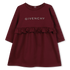 Logo Cotton Dress with Ruffle Detail for Baby Givenchy