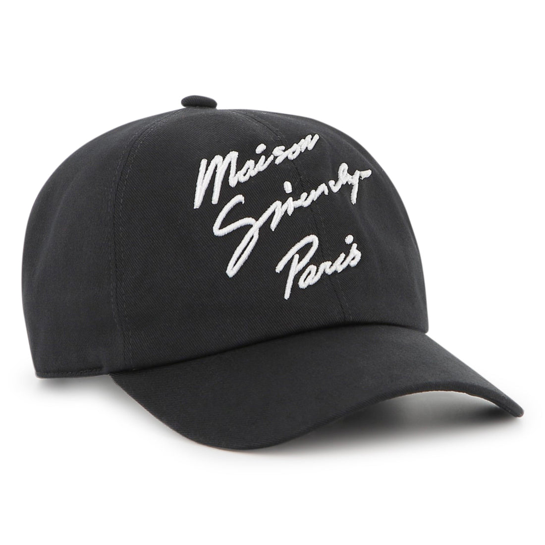 Black Cotton Twill Cap with Maison Givenchy Paris Embroidery Givenchy