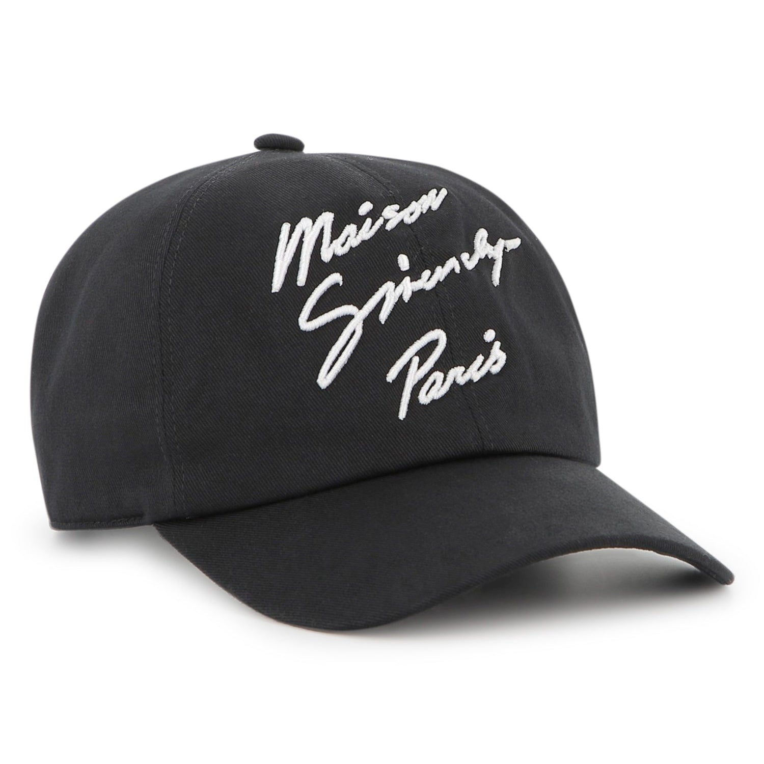 Black Cotton Twill Cap with Maison Givenchy Paris Embroidery Givenchy