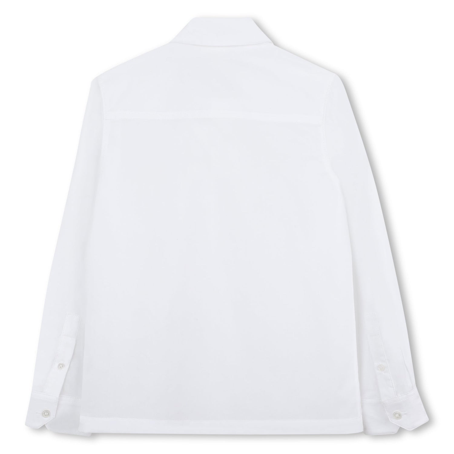 White Cotton Poplin Shirt with All-Over Givenchy Print and Braided Trim Givenchy