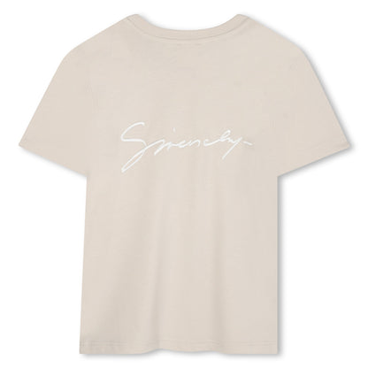 Organic Cotton Jersey T-Shirt with 4G 72 and Signature Embroidery Givenchy