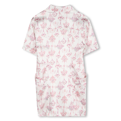 Pink Candelabra Satin Polo Dress with Embroidered Signature Givenchy
