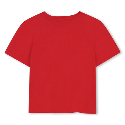 Organic Cotton Short Sleeve T-Shirt with Embroidered Front Detail Givenchy