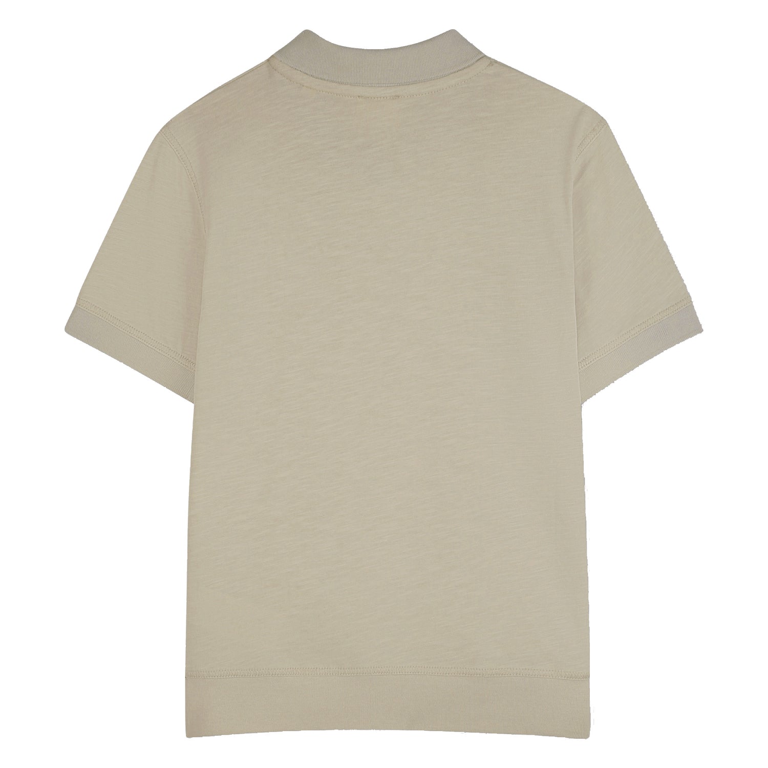 Slub Cotton Jersey Polo Shirt With Embroidered Patch, Beige Givenchy