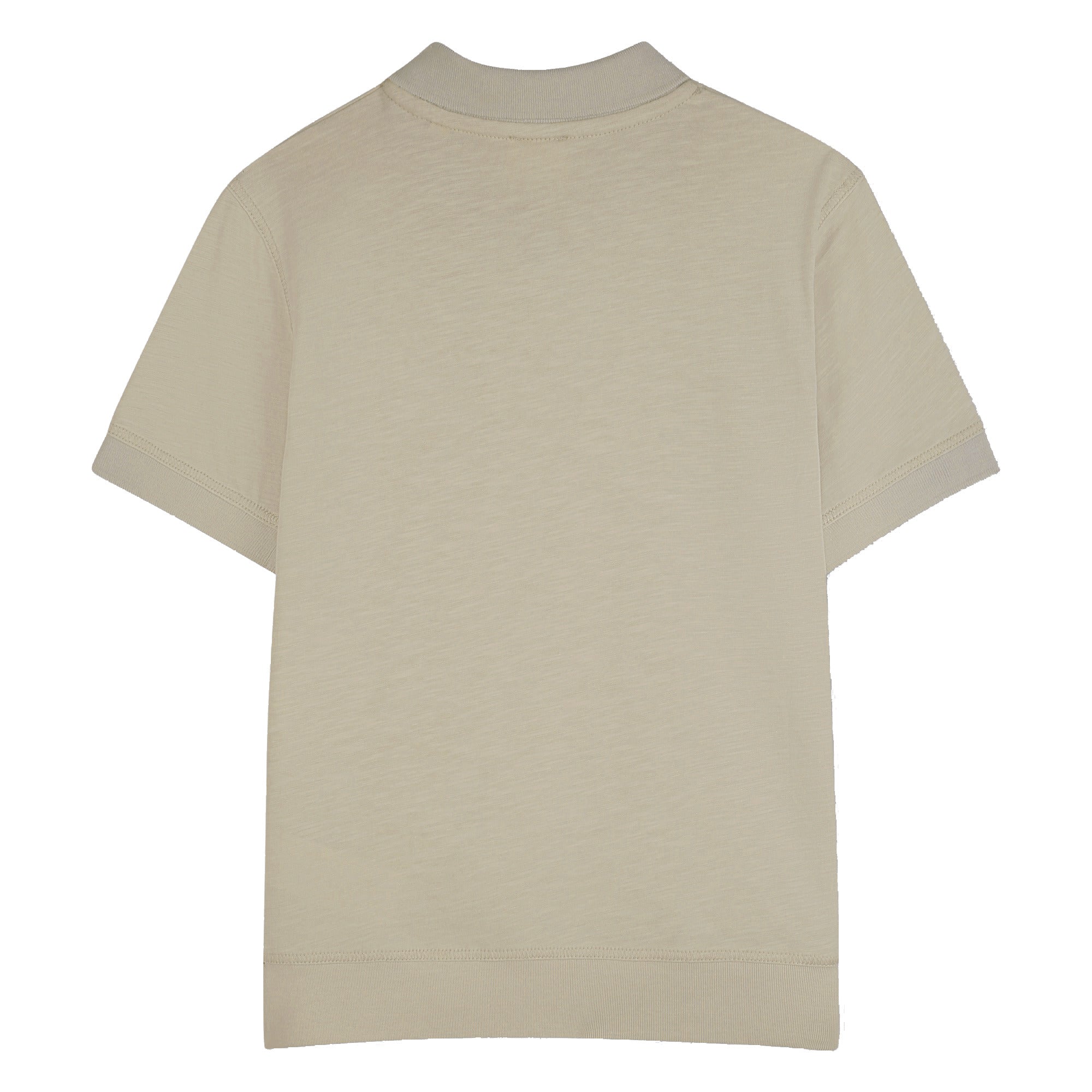 Slub Cotton Jersey Polo Shirt With Embroidered Patch, Beige Givenchy