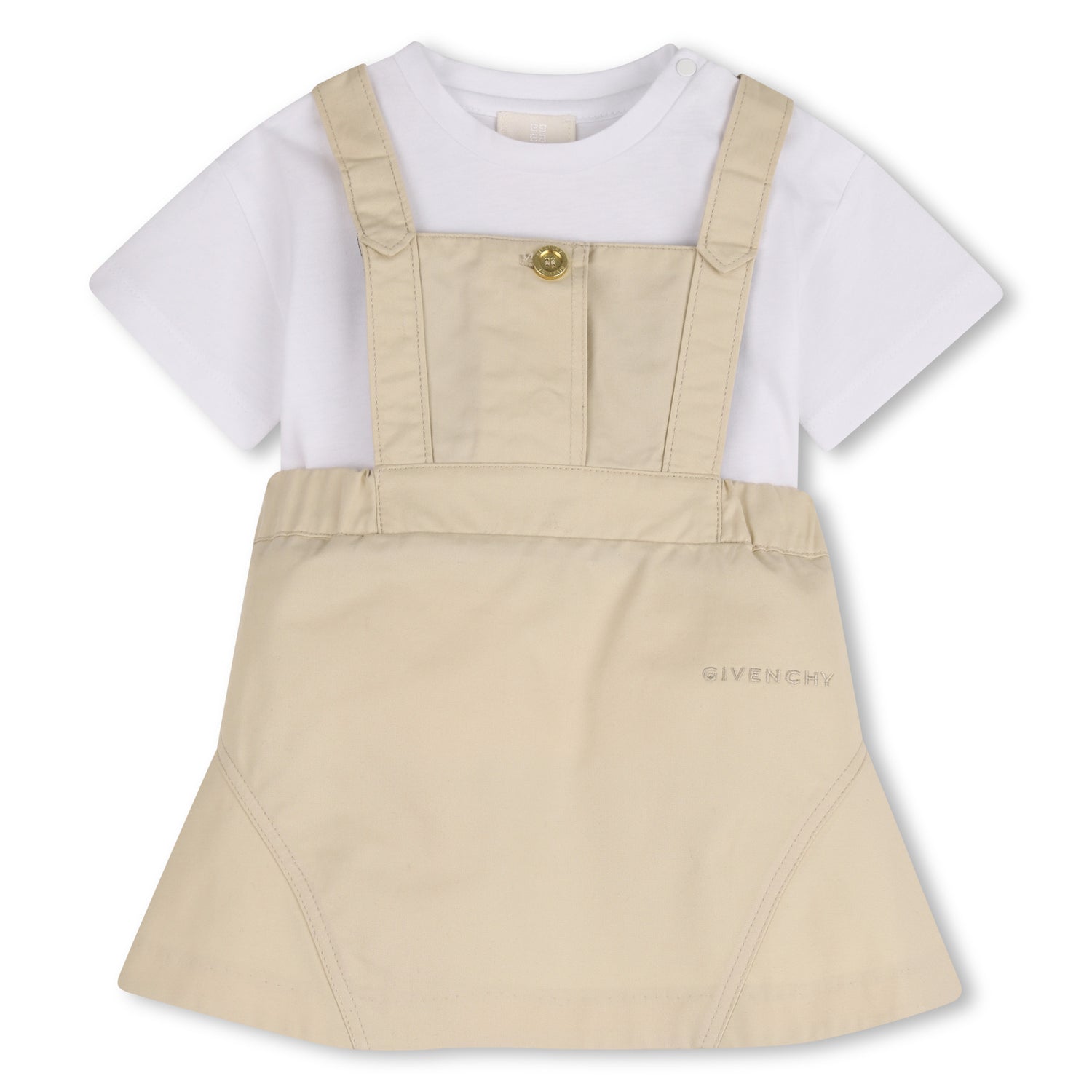 Cotton Gabardine Dress and Organic Cotton T-Shirt Set Givenchy