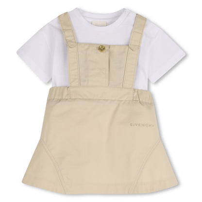 Cotton Gabardine Dress and Organic Cotton T-Shirt Set Givenchy