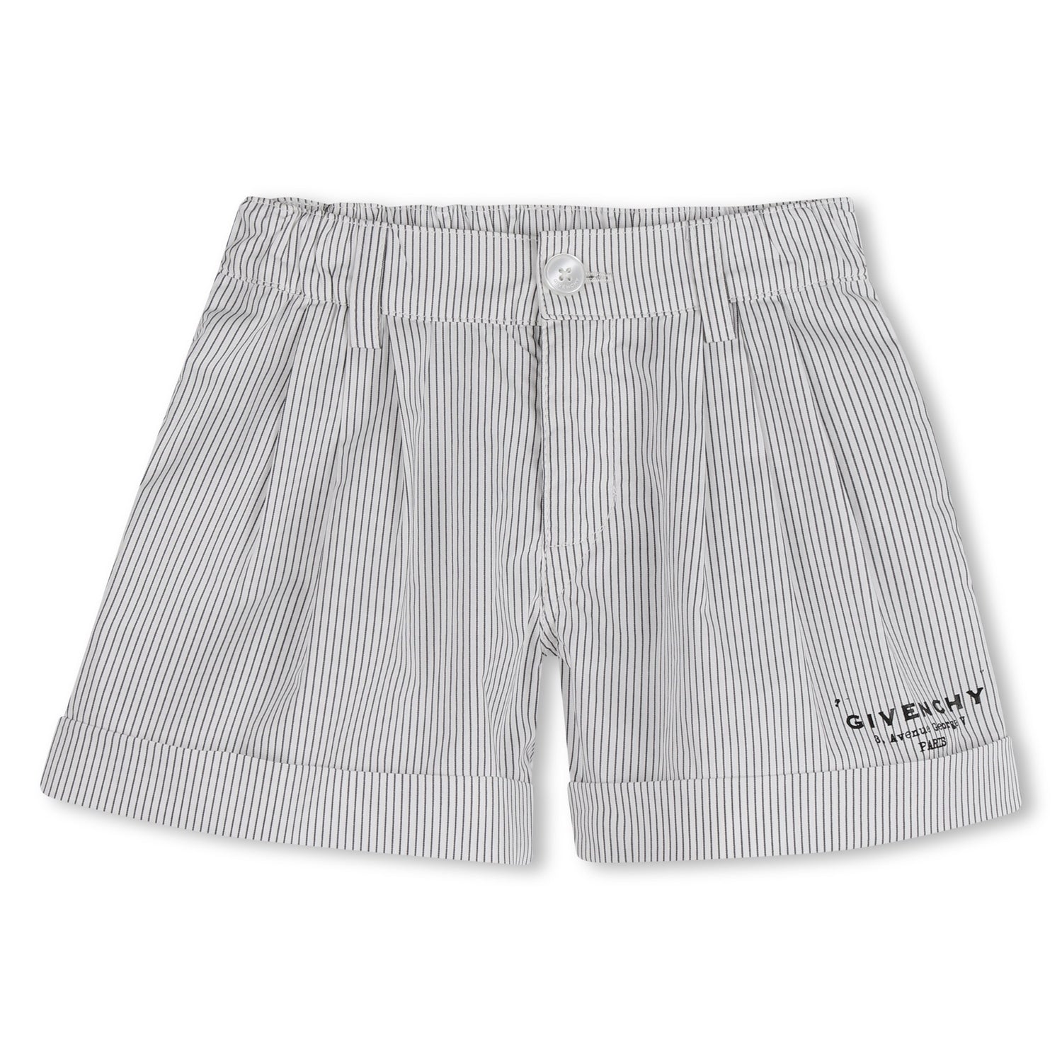 Striped Poplin Shirt and Shorts Set with Elasticated Waist Givenchy