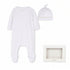 Baby Sleepsuit Hat And Soft Toy Gift Set In Cotton Interlock, White Givenchy