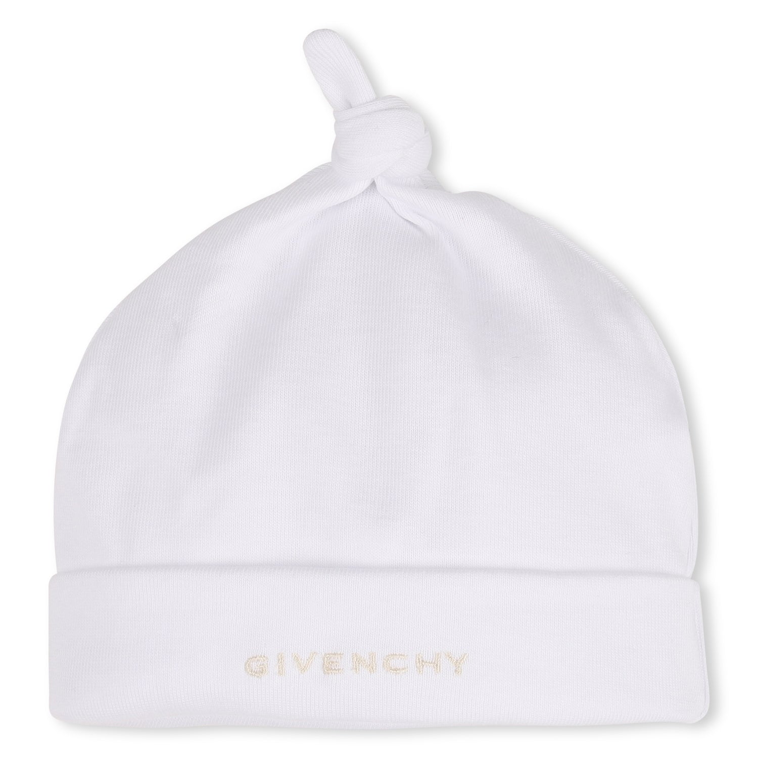 Baby Sleepsuit Hat And Soft Toy Gift Set In Cotton Interlock, White Givenchy