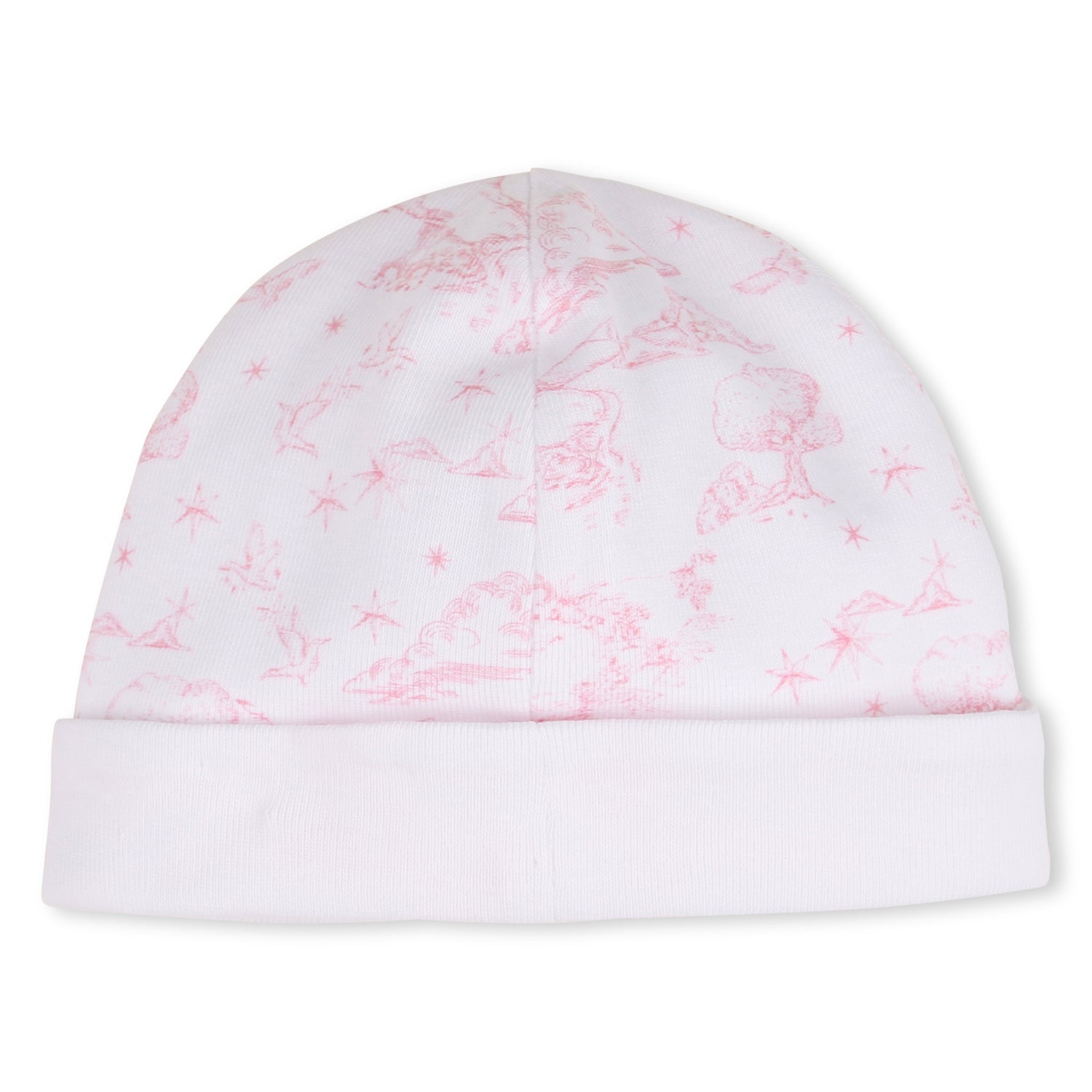 Cotton Interlock Pyjama Set with Toile de Jouy Print, Hat and Bib Givenchy