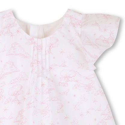 Cotton Poplin Dress and Bloomer Set with Toile de Jouy Print Givenchy