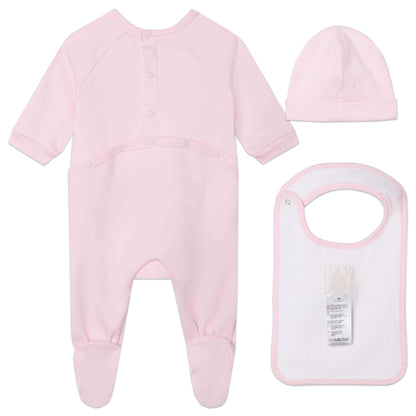 Baby Jumpsuit With Matching Hat And Bib Givenchy