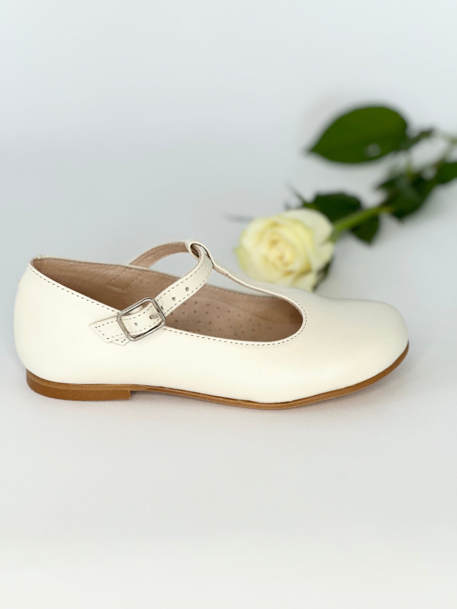 Bone Leather T-Bar Mary Janes Chloe &amp; Jule