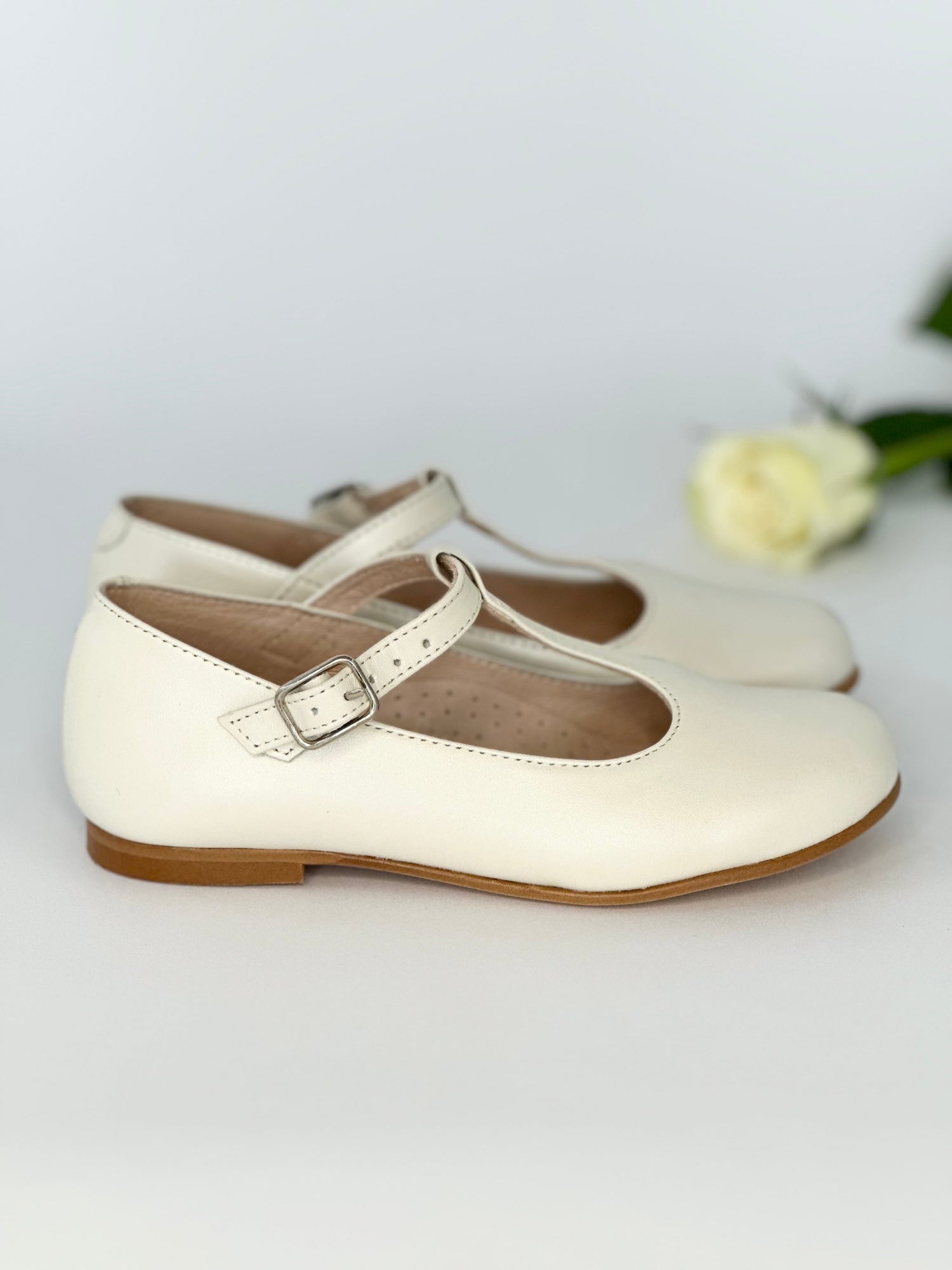 Bone Leather T-Bar Mary Janes Chloe &amp; Jule