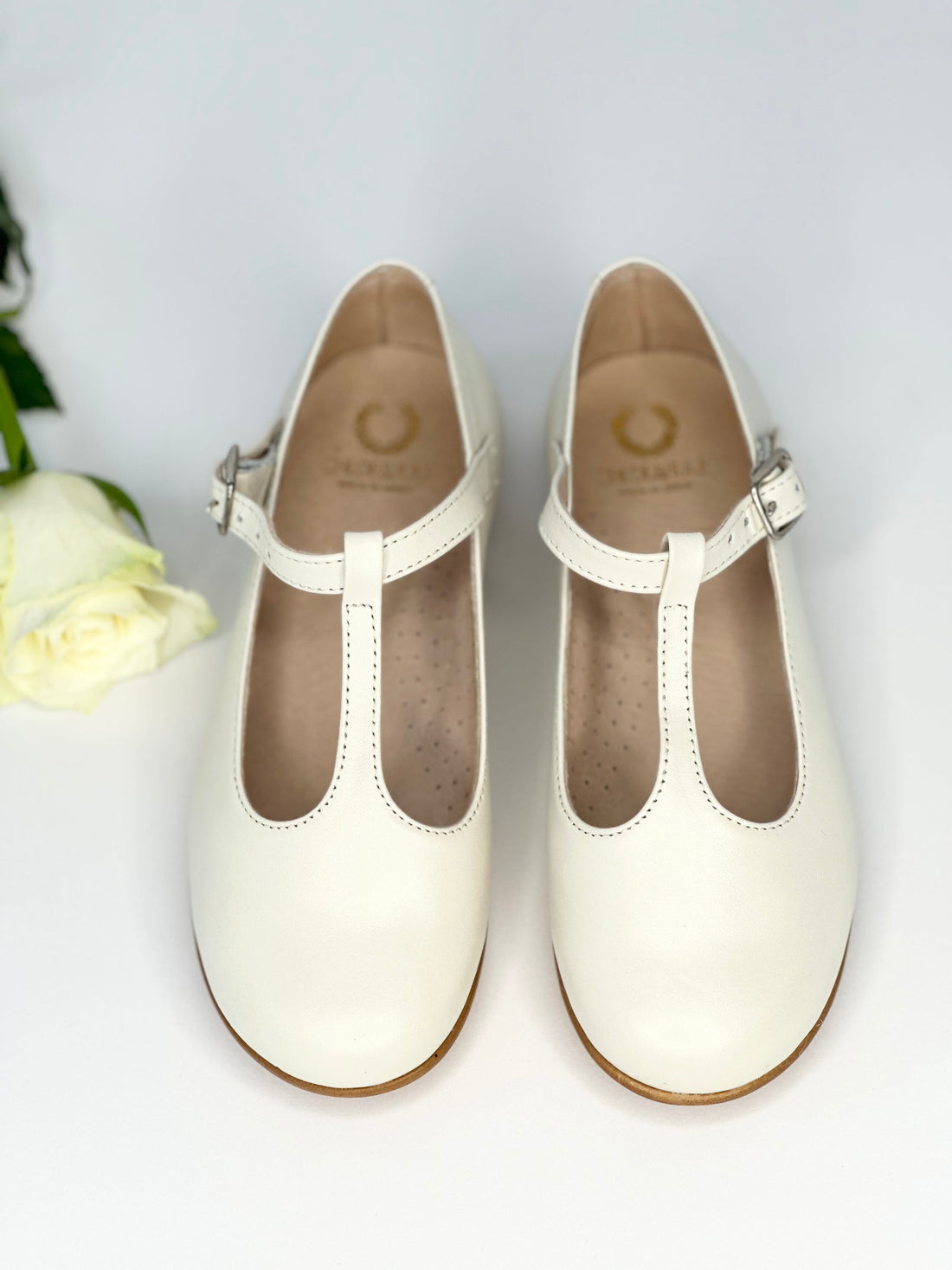 Bone Leather T-Bar Mary Janes Chloe &amp; Jule