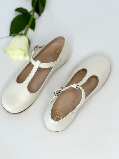 Bone Leather T-Bar Mary Janes Chloe &amp; Jule