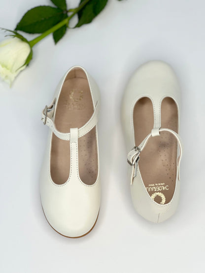 Bone Leather T-Bar Mary Janes Chloe &amp; Jule