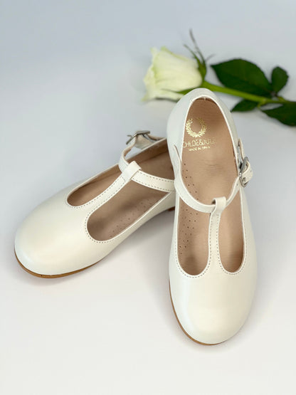 Bone Leather T-Bar Mary Janes Chloe &amp; Jule
