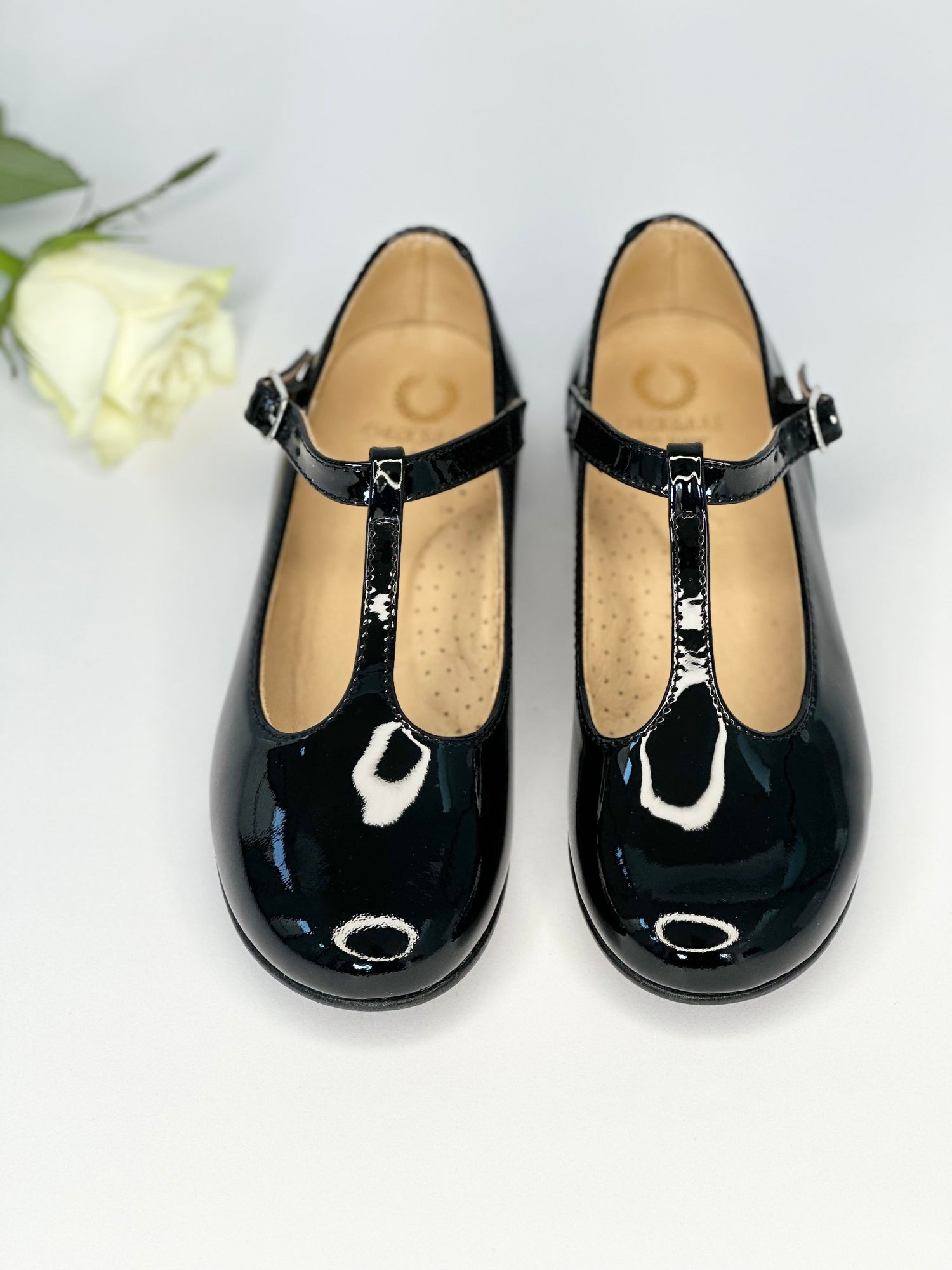 Black Patent T-Bar Mary Janes Chloe &amp; Jule