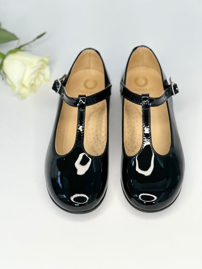 Black Patent T-Bar Mary Janes Chloe &amp; Jule