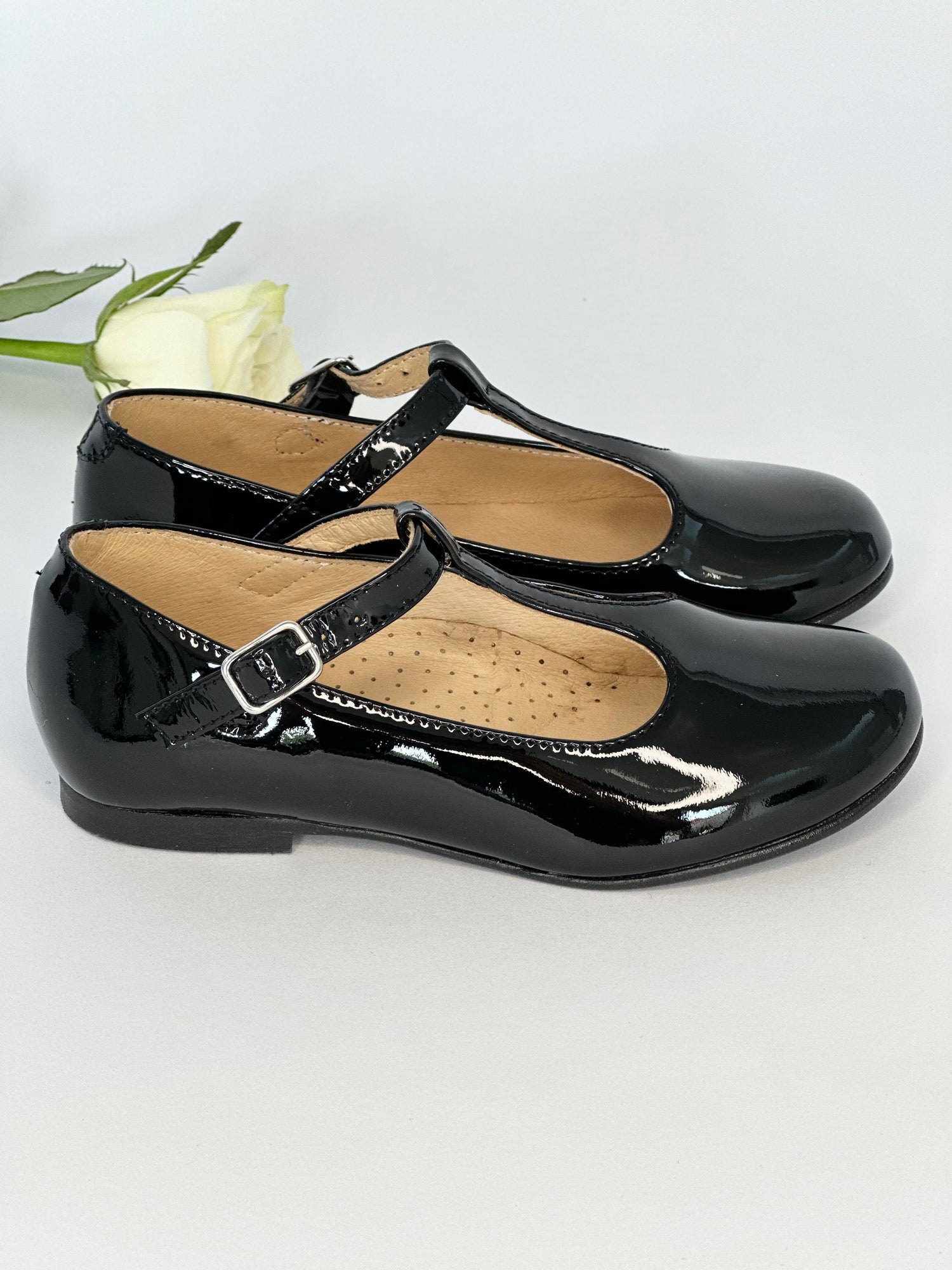 Black Patent T-Bar Mary Janes Chloe &amp; Jule