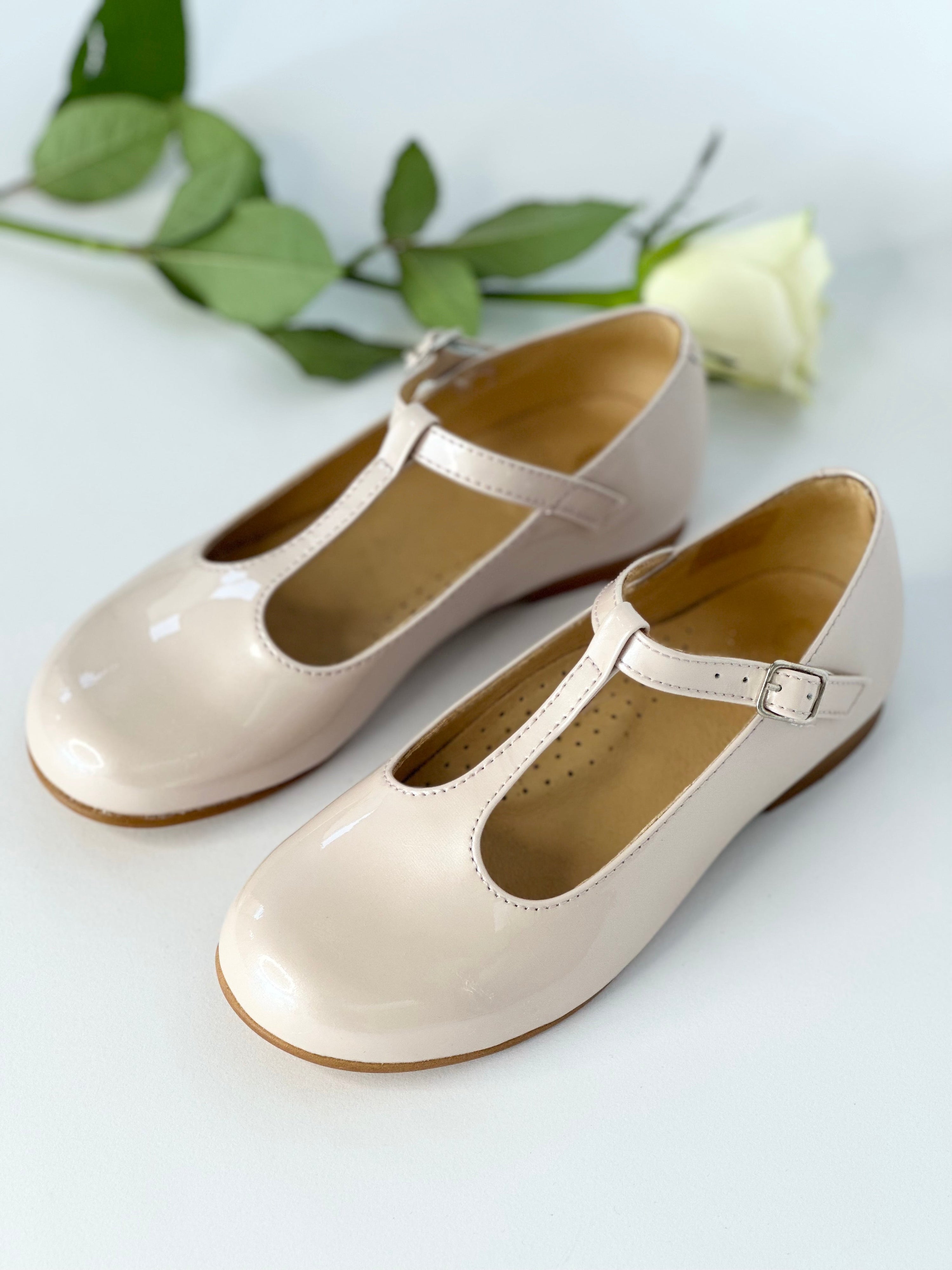 Pearl Pink T-Bar Mary Janes Chloe &amp; Jule