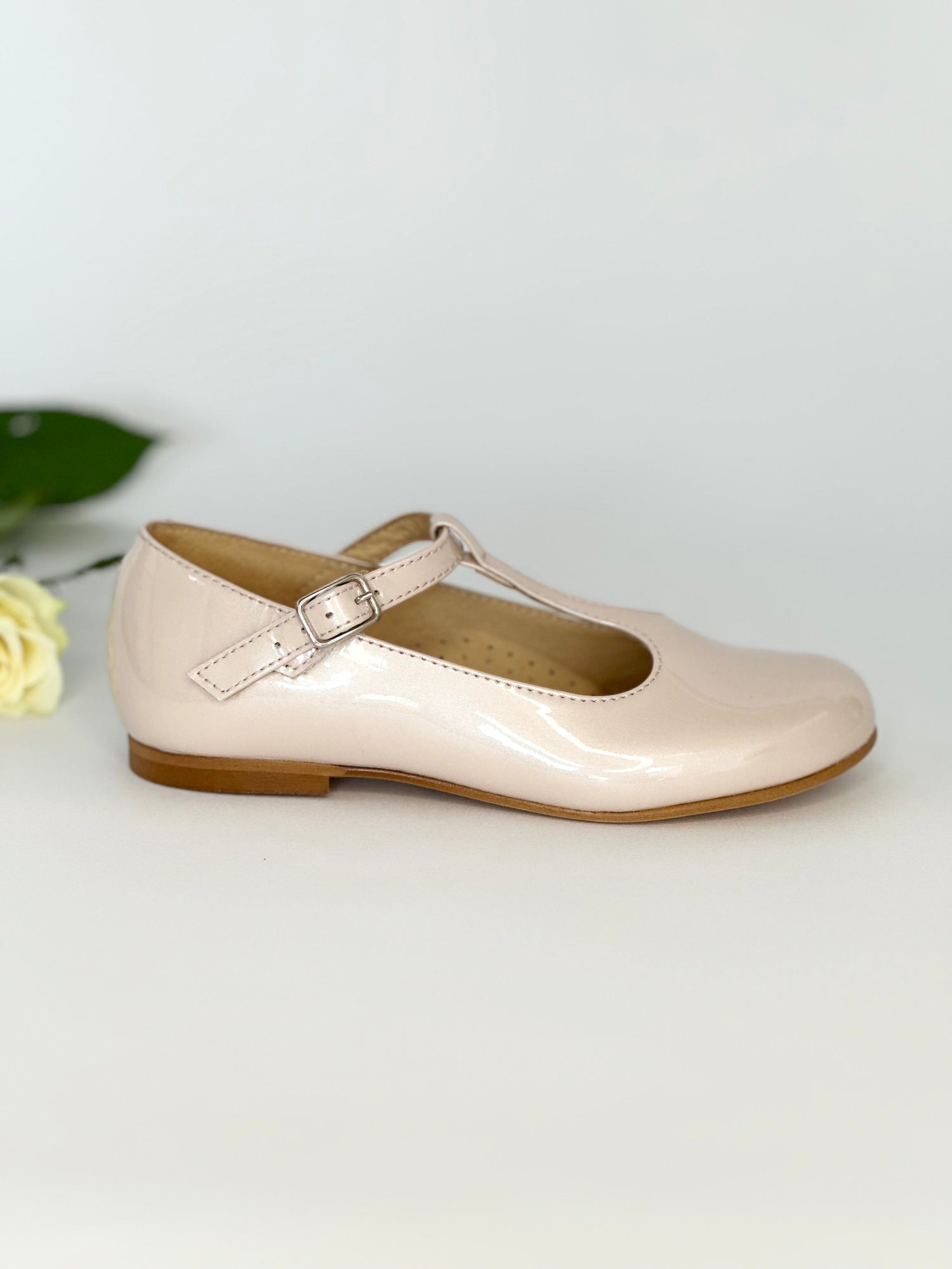 Pearl Pink T-Bar Mary Janes Chloe &amp; Jule