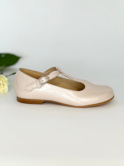 Pearl Pink T-Bar Mary Janes Chloe &amp; Jule