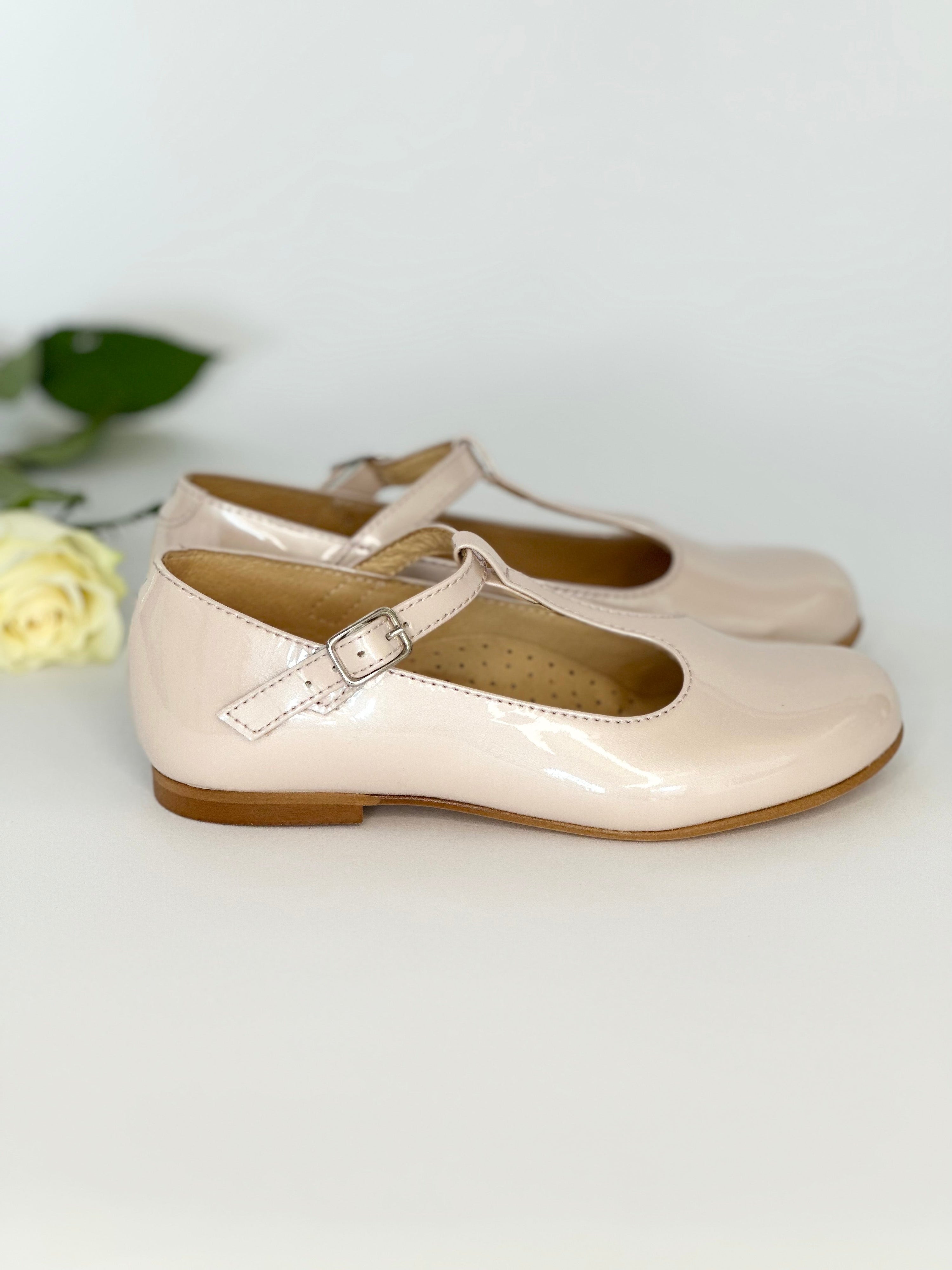 Pearl Pink T-Bar Mary Janes Chloe &amp; Jule