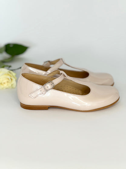 Pearl Pink T-Bar Mary Janes Chloe &amp; Jule