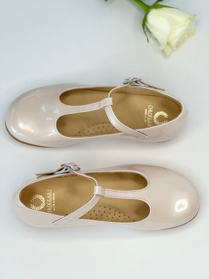 Pearl Pink T-Bar Mary Janes Chloe &amp; Jule