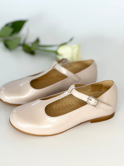 Pearl Pink T-Bar Mary Janes Chloe &amp; Jule