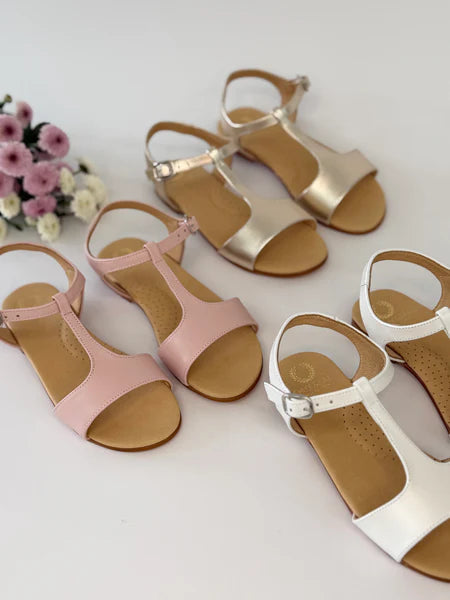 T-Bar Sandal  Pink Chloe &amp; Jule