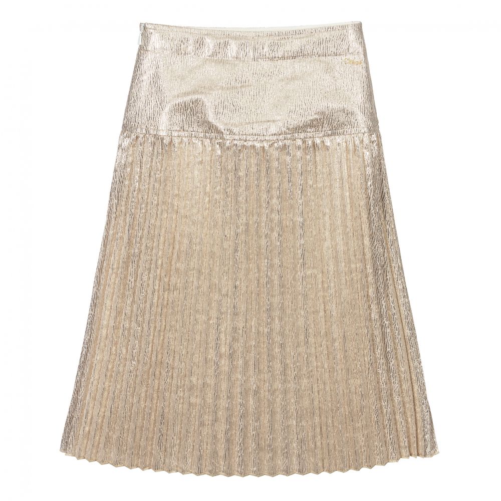 Chloe Metallic-effect Pleated Skirt Chloe