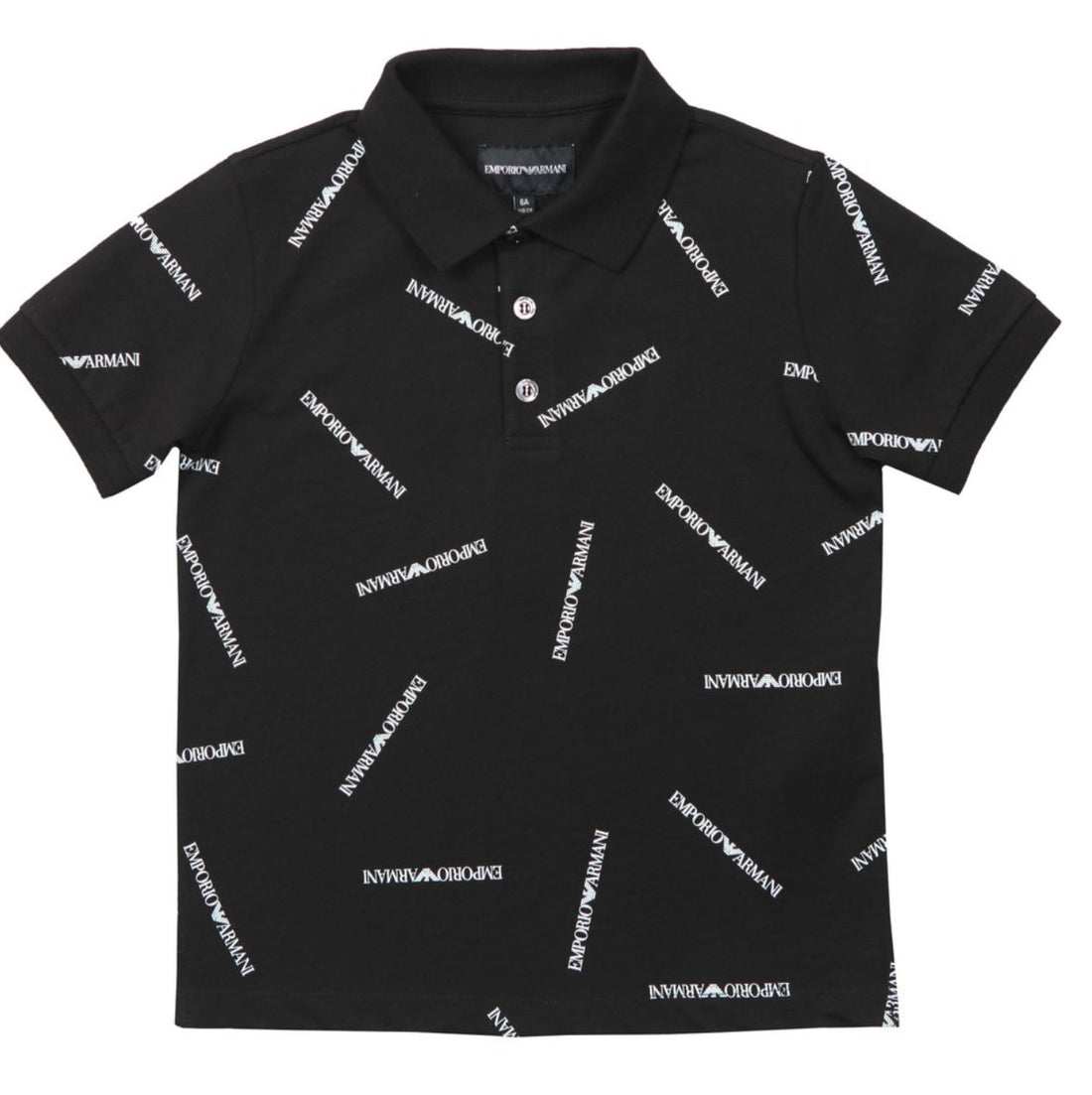 Boys Allover Logo Polo Shirt Emporio Armani